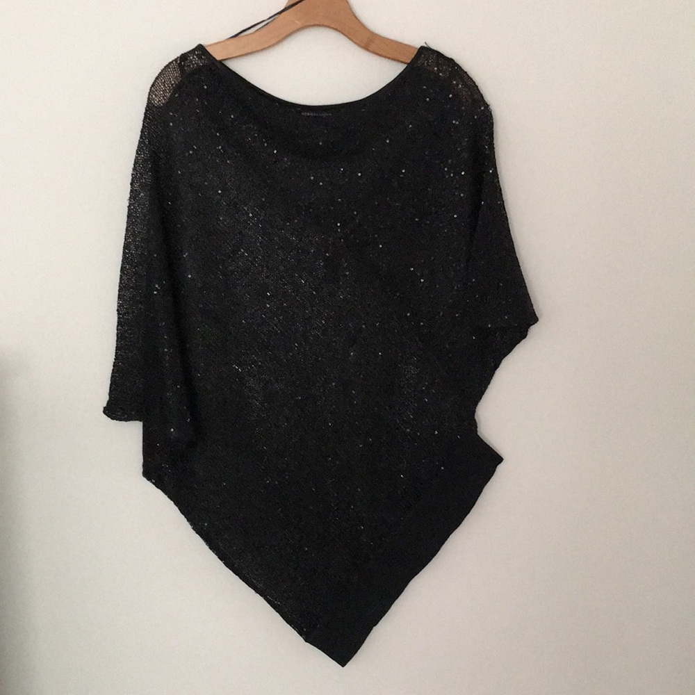 BCBG Maxazria Shimmery Asymmetrical Dress Top